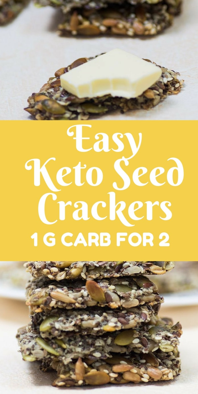 Keto Seed Crackers
 Easy Keto Crackers 1g Carbs Low Carb Crackers Low