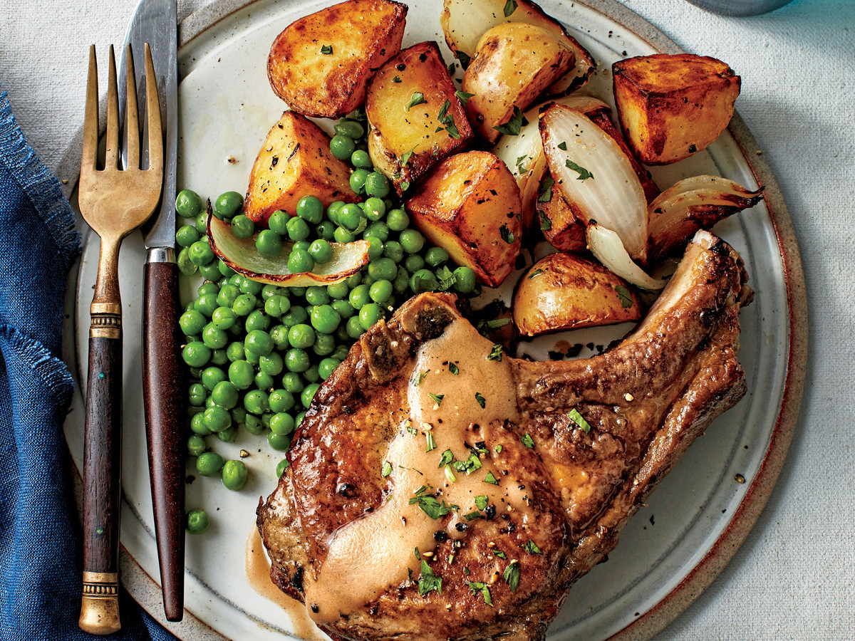 Lamb Chop Dinner
 Fried Pork Chops with Peas and Potatoes Recipe Southern