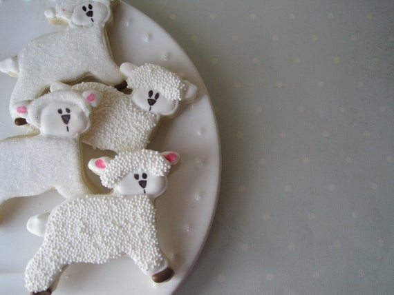 Lamb Sugar Cookies
 Items similar to Counting Sheep LAMB Sugar cookies 1