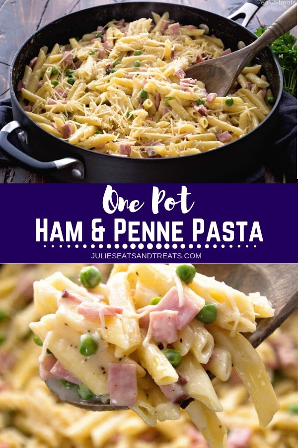 Leftover Ham Recipes Pasta
 e Pot Ham & Penne Skillet Recipe VIDEO Julie s Eats