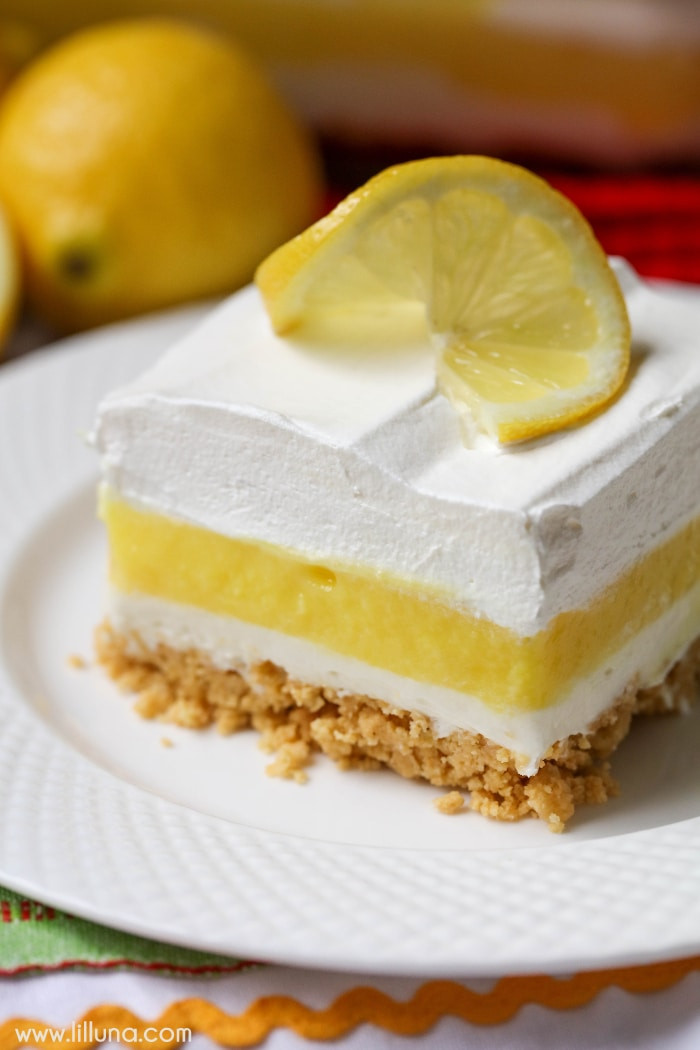 Lemon Puddings Desserts
 Lemon Lasagna Recipe aka Lemon Delight VIDEO