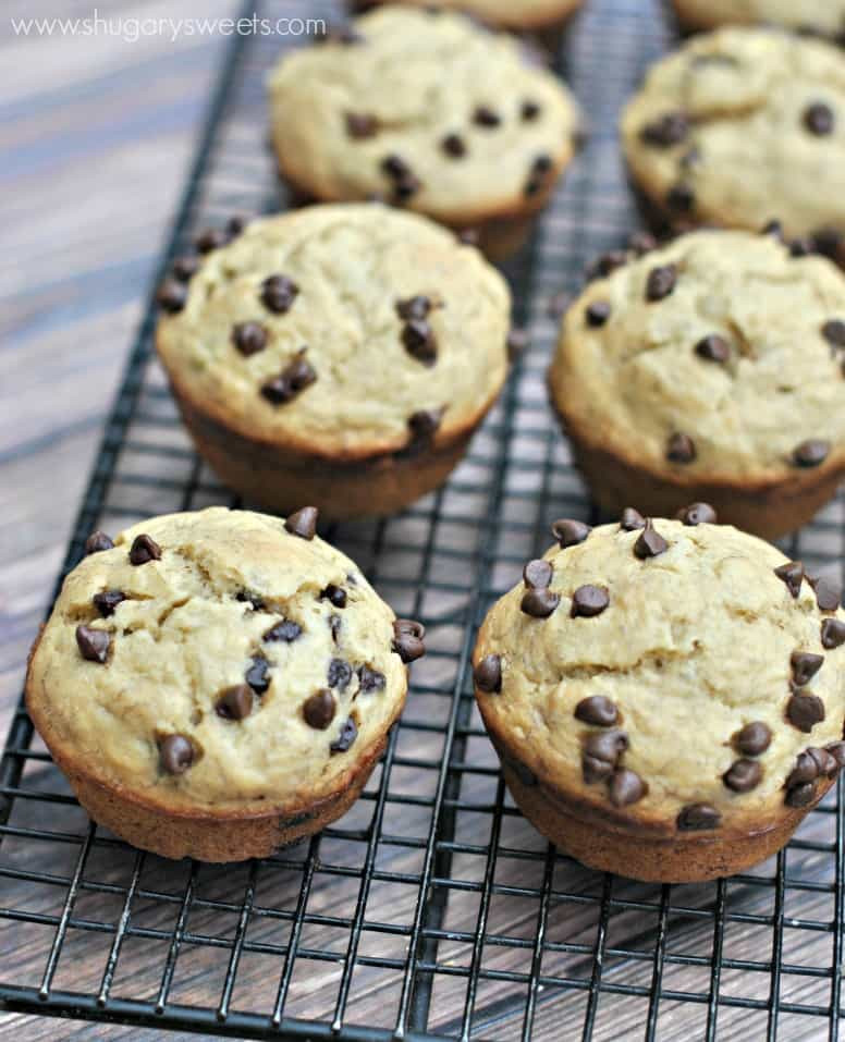 Low Calorie Chocolate Chip Muffins
 Skinny Banana Chocolate Chip Muffins Shugary Sweets