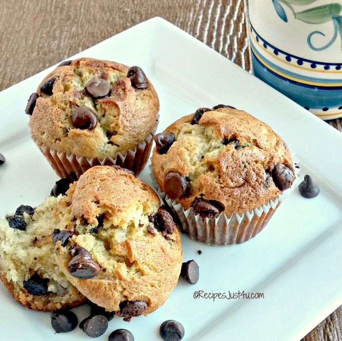 Low Calorie Chocolate Chip Muffins
 Banana Chocolate Chip Muffins Recipe