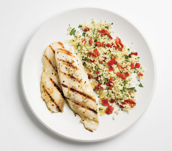 Low Calorie Dinners For Two
 Garlicky Grilled Tilapia With Couscous