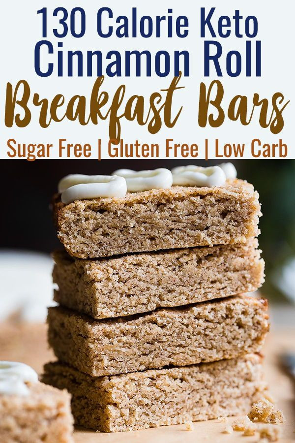 Low Carb Breakfast Bar Recipe
 Sugar Free Keto Cinnamon Roll Breakfast Bars These Low