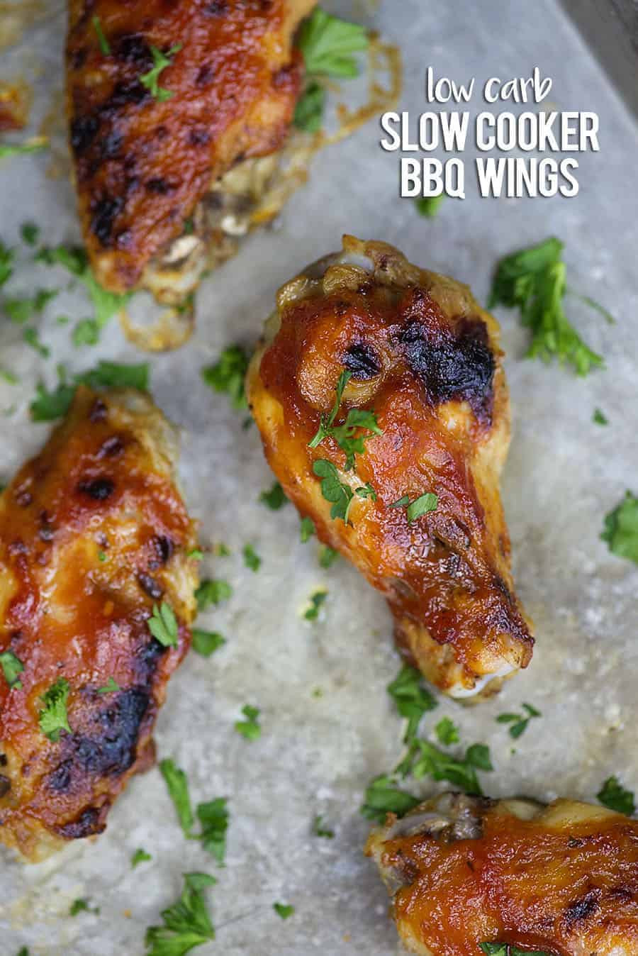 Low Carb Chicken Wings
 Slow Cooker Chicken Wings with BBQ Sauce