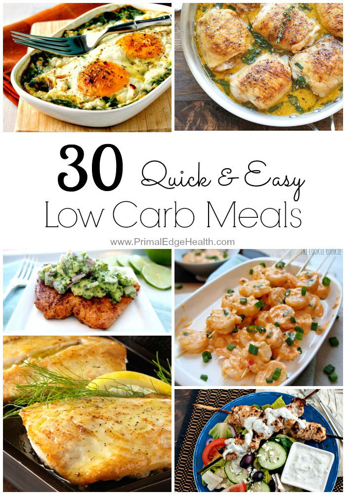 Low Carb Dinner Ideas Easy
 30 Quick & Easy Low Carb Meals Primal Edge Health