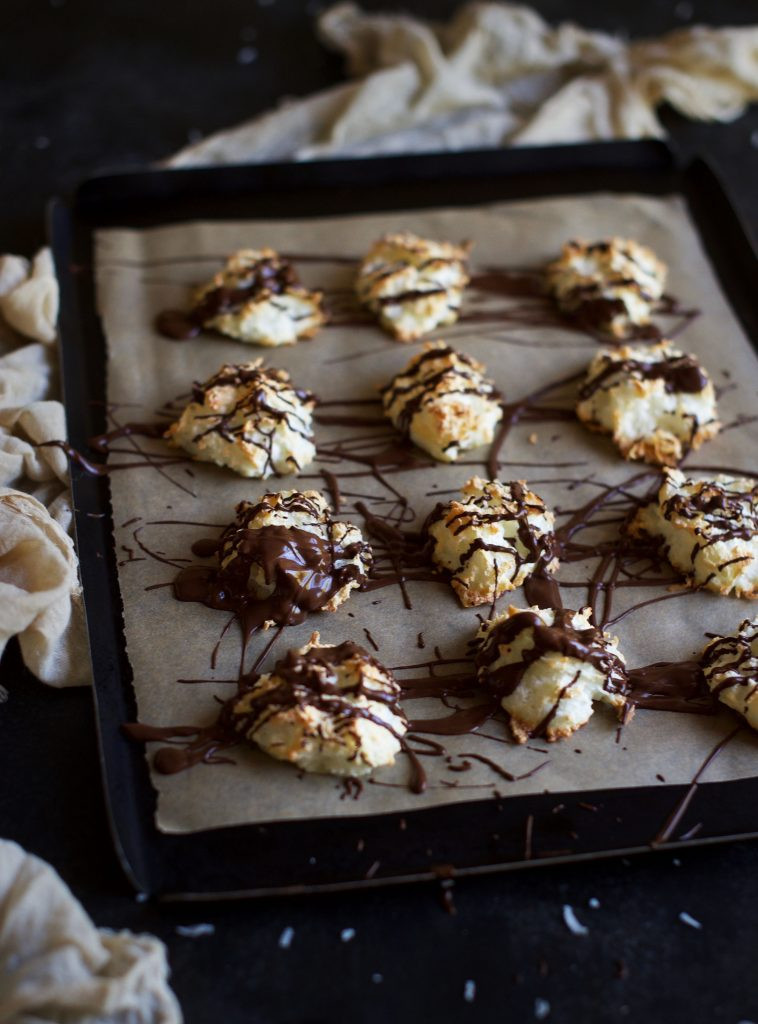 Low Carb Macaroons
 Low Carb Chocolate Drizzled Coconut Macaroons Simply So