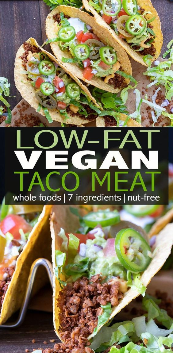 Low Fat Dinner Recipes For Family
 low fat vegan taco meat Dinner Recipes for Family