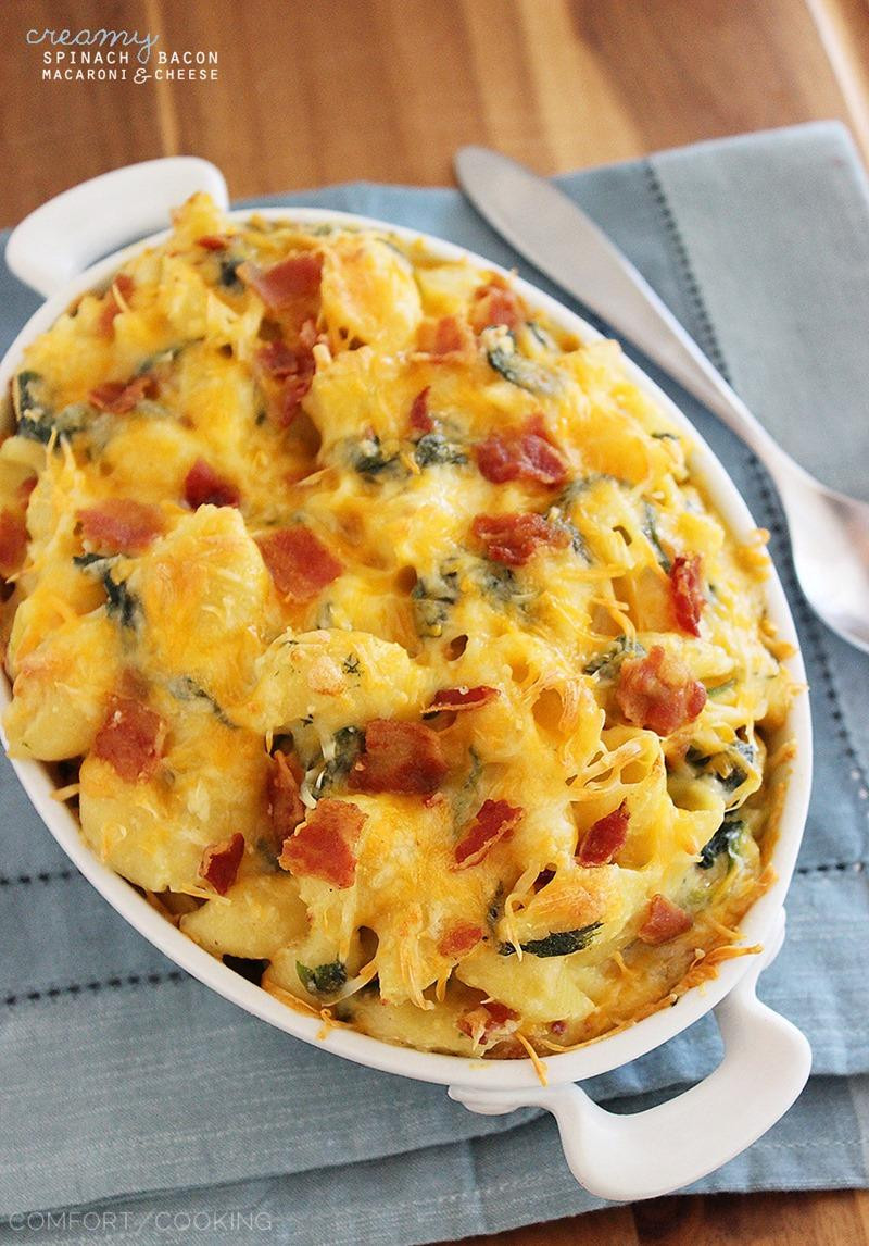 Mac And Cheese Recipes With Bacon
 Creamy Spinach Bacon Macaroni & Cheese – The fort of