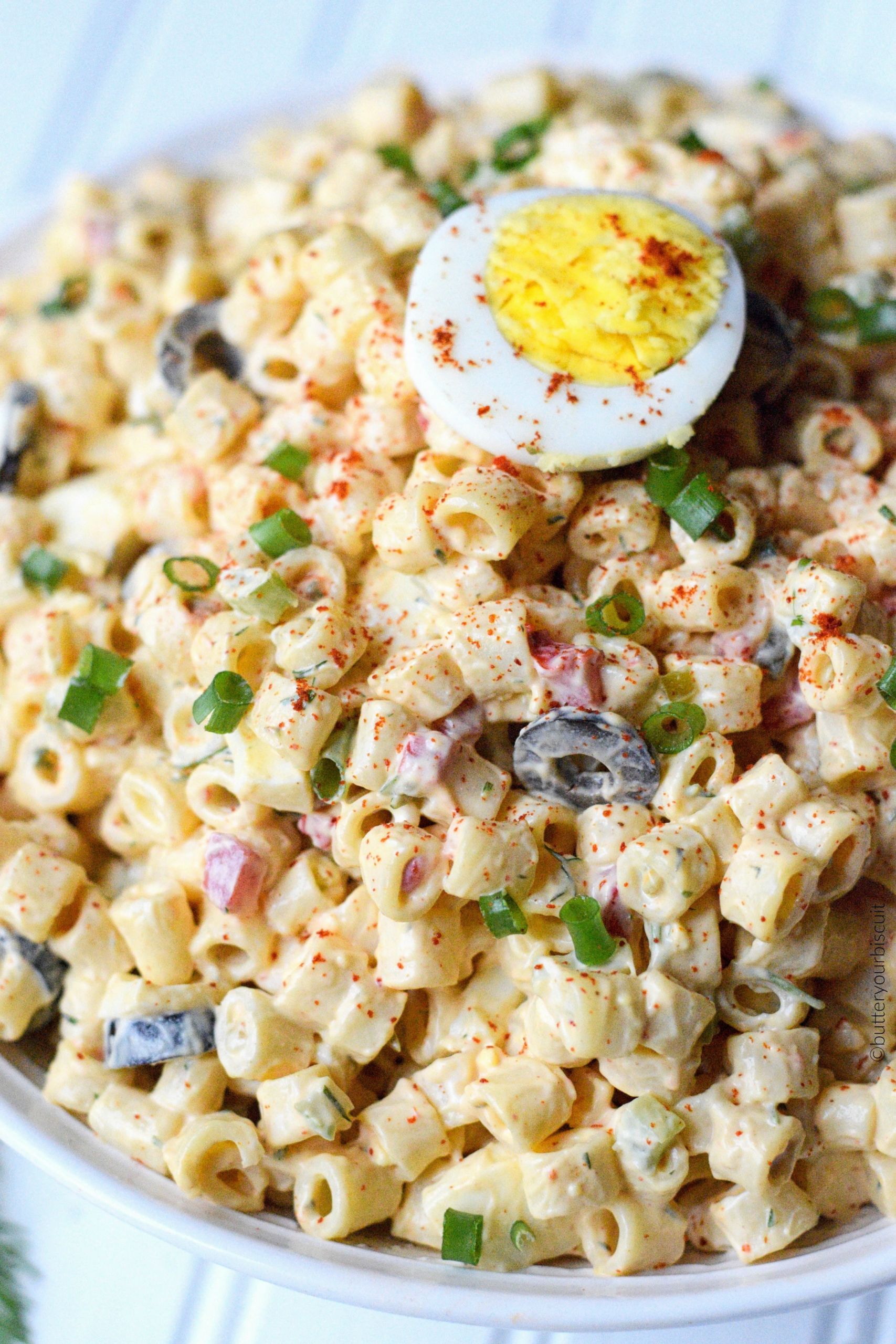 Macaroni And Egg Salad
 Deviled Egg Macaroni Salad Recipe Butter Your Biscuit
