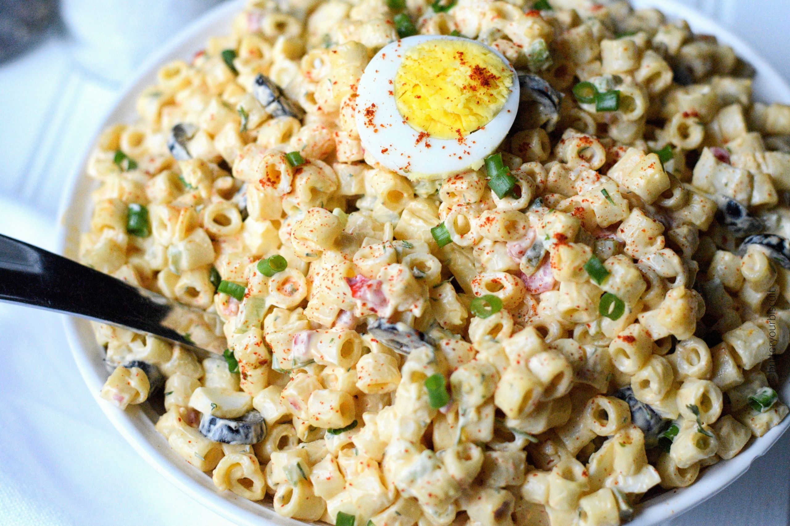 Macaroni And Egg Salad
 Deviled Egg Macaroni Salad Recipe Butter Your Biscuit