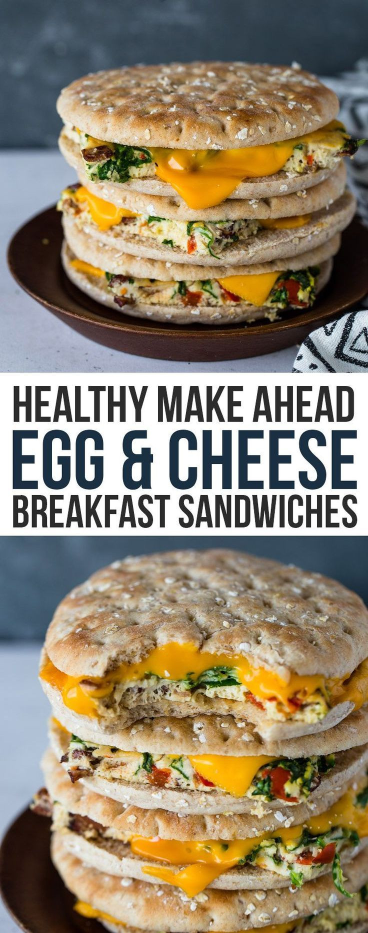 Make Ahead Breakfast Eggs
 Healthy Make Ahead Egg & Cheese Breakfast Sandwiches with