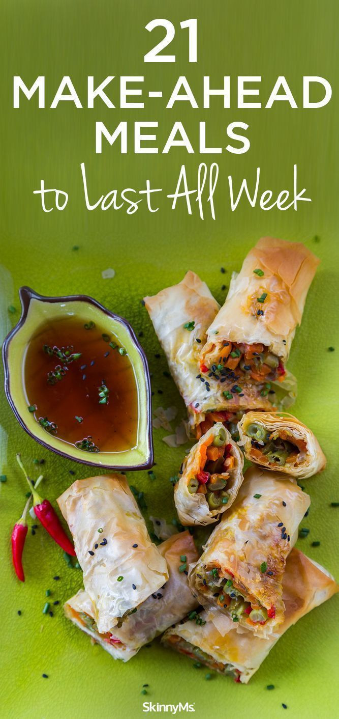 Make Ahead Healthy Lunches
 21 Make Ahead Meals to Last All Week