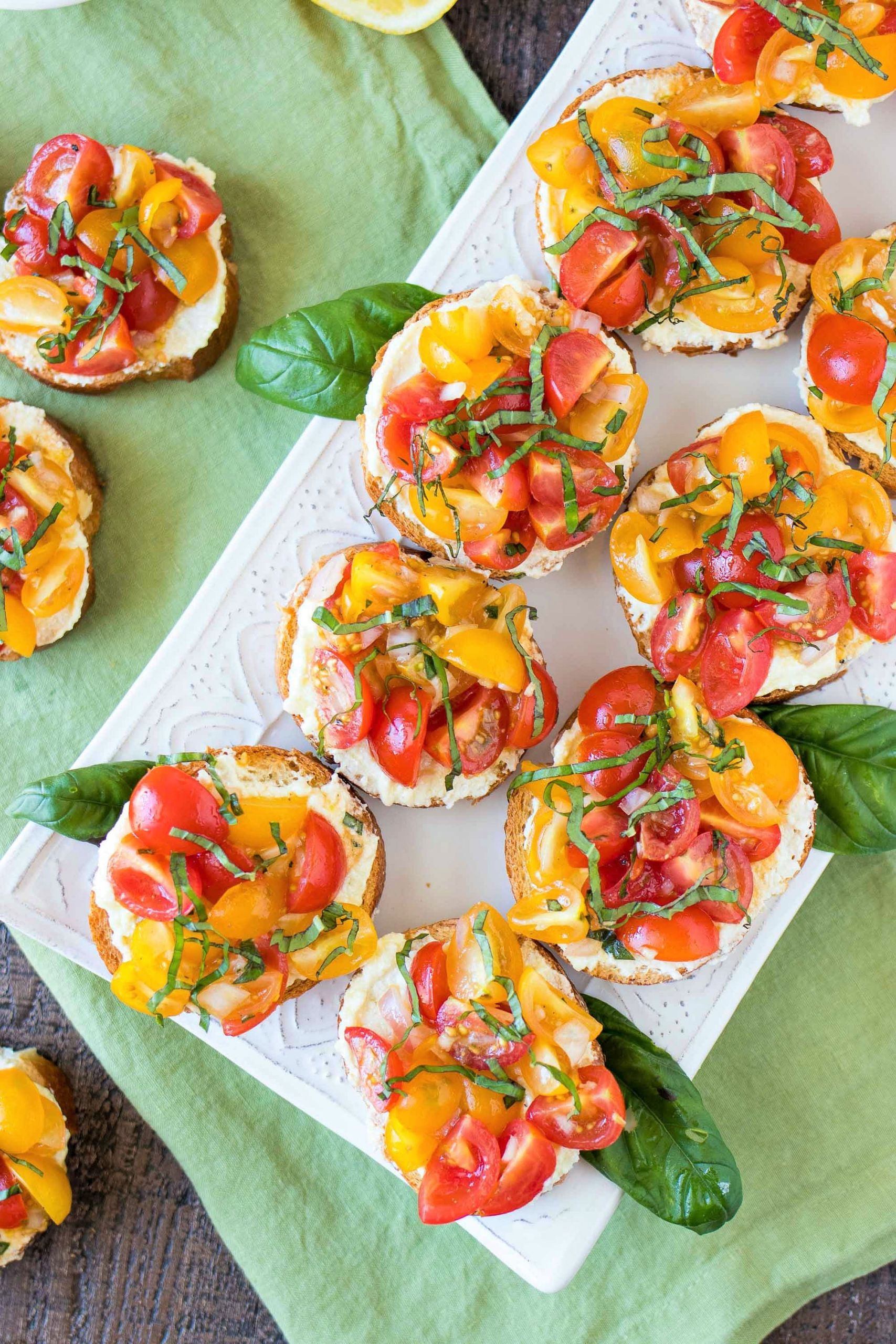 Make Ahead Vegetarian Appetizers
 Tomato & Whipped Feta Crostini CPA Certified Pastry