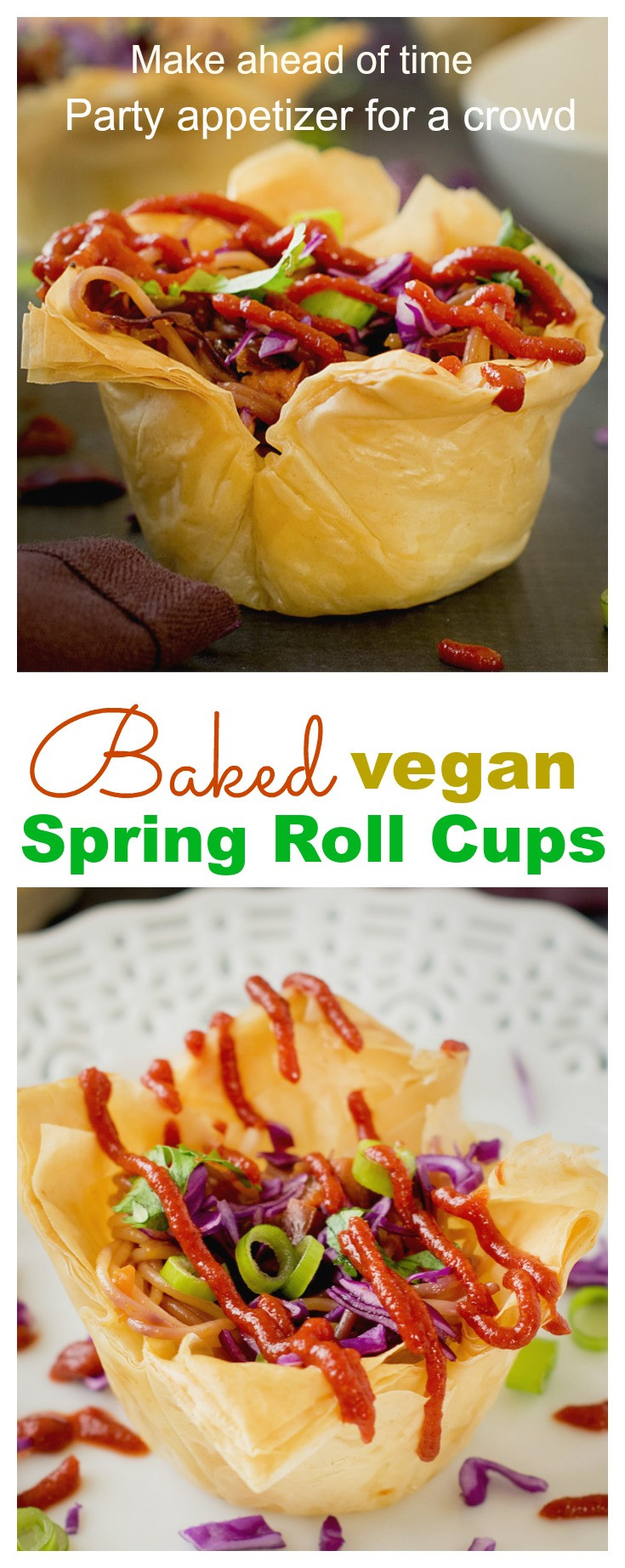Make Ahead Vegetarian Appetizers
 Baked deconstructed veg spring rolls easy vegan appetizer