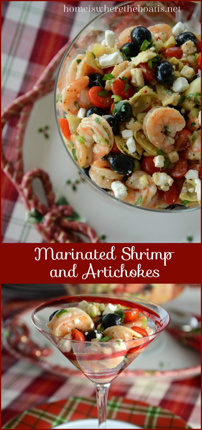 Marinated Shrimp Appetizer
 Marinated Shrimp & Artichokes – Home is Where the Boat Is