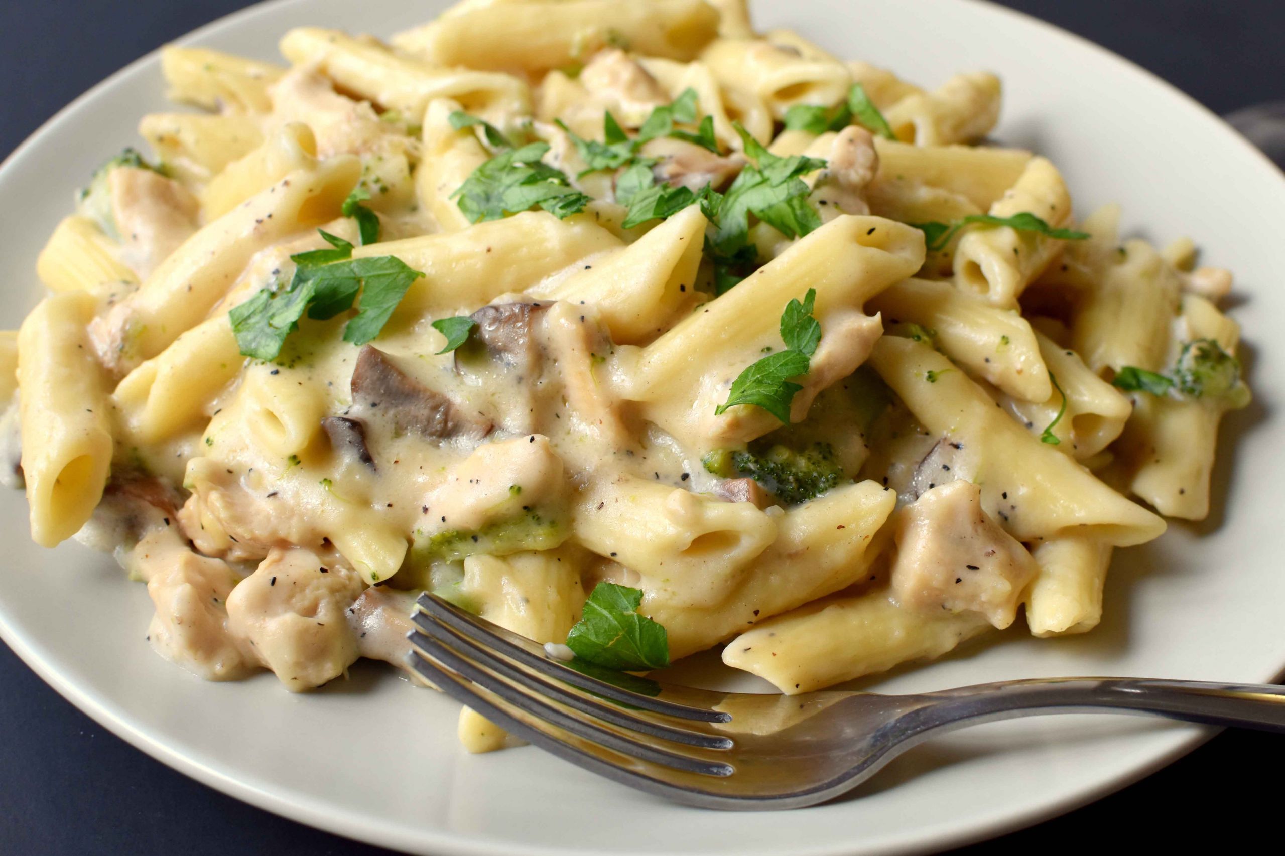 Meat Pasta Sauces
 Chicken Pasta with White Sauce Pepper Delight