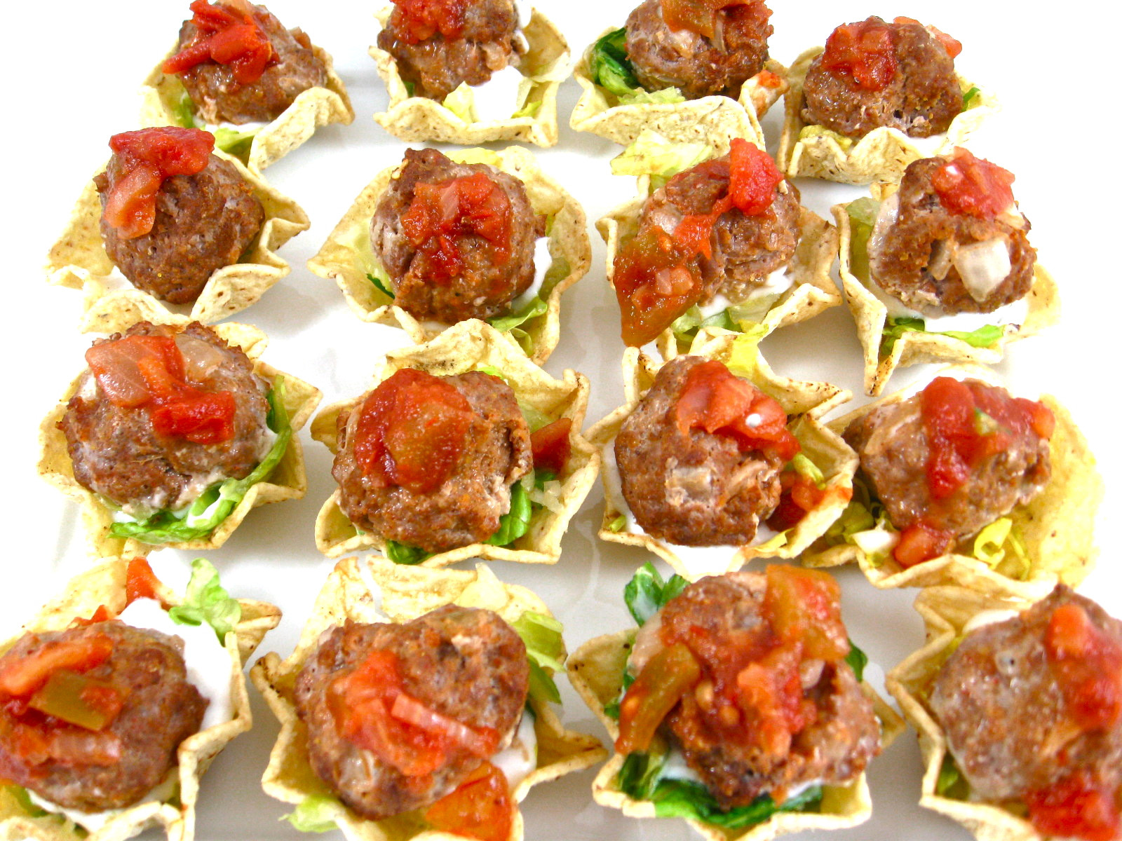 Mexican Appetizer Recipes
 Skinny Mini Mexican Meatball Tostada Appetizers with