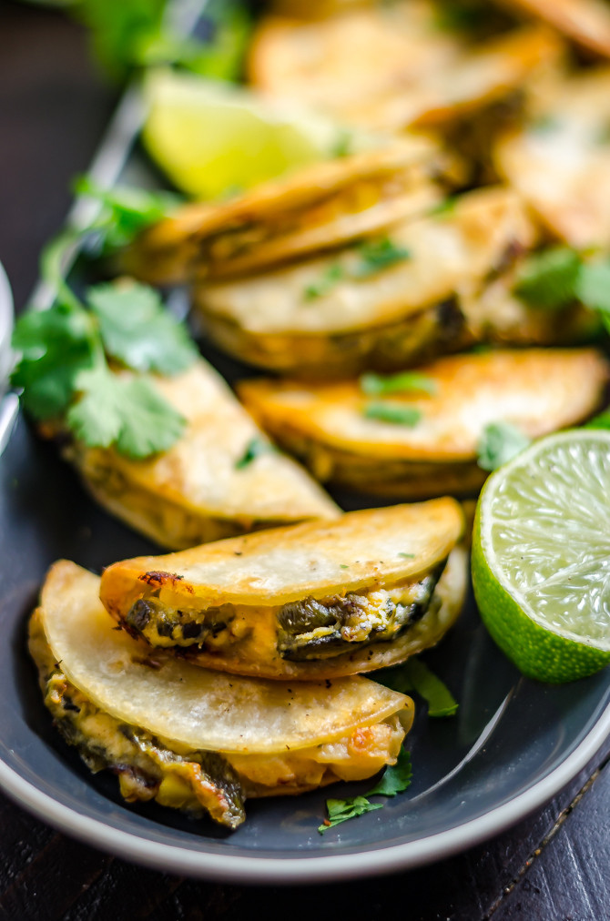 Mexican Appetizers Vegetarian
 Mini Party Poblano Quesadillas Recipe
