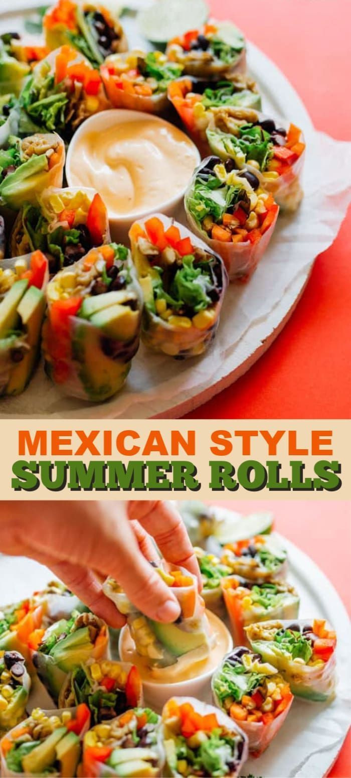 Mexican Appetizers Vegetarian
 summerrolls mexicanfood ve arian appetizers