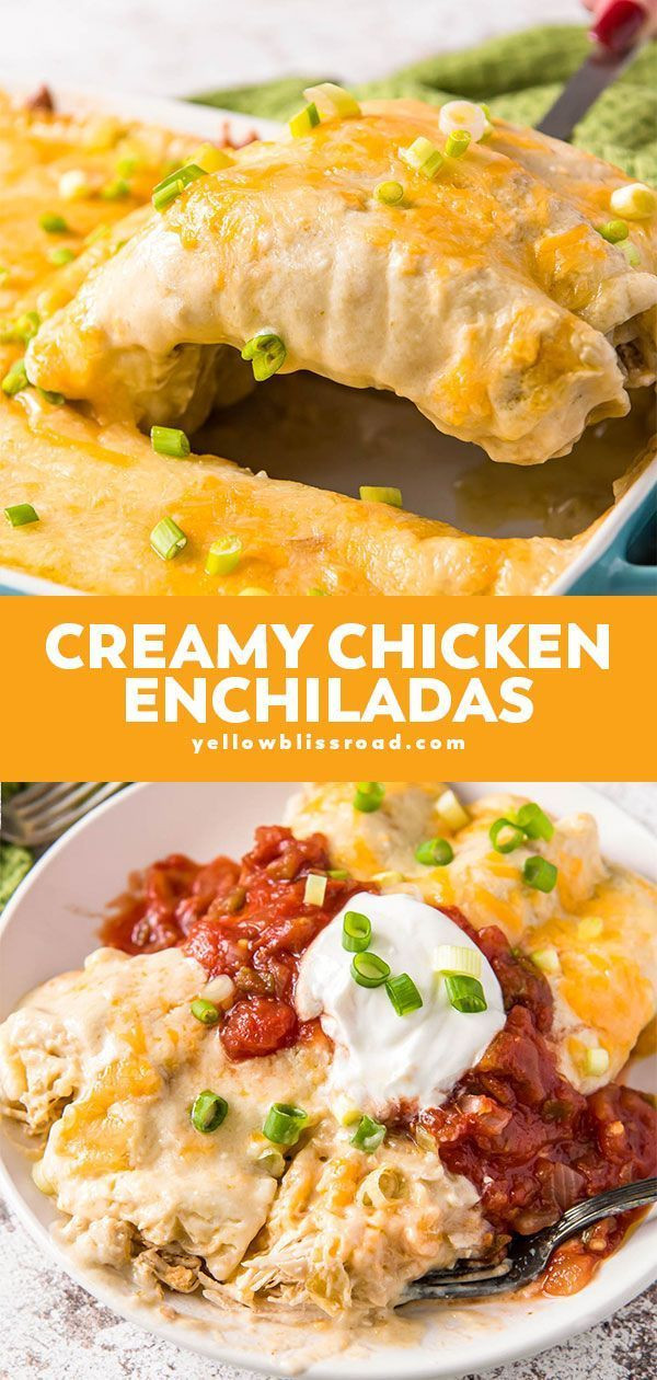 Mexican Sour Cream Sauce Recipes
 Sour Cream Chicken Enchiladas in 2020 With images