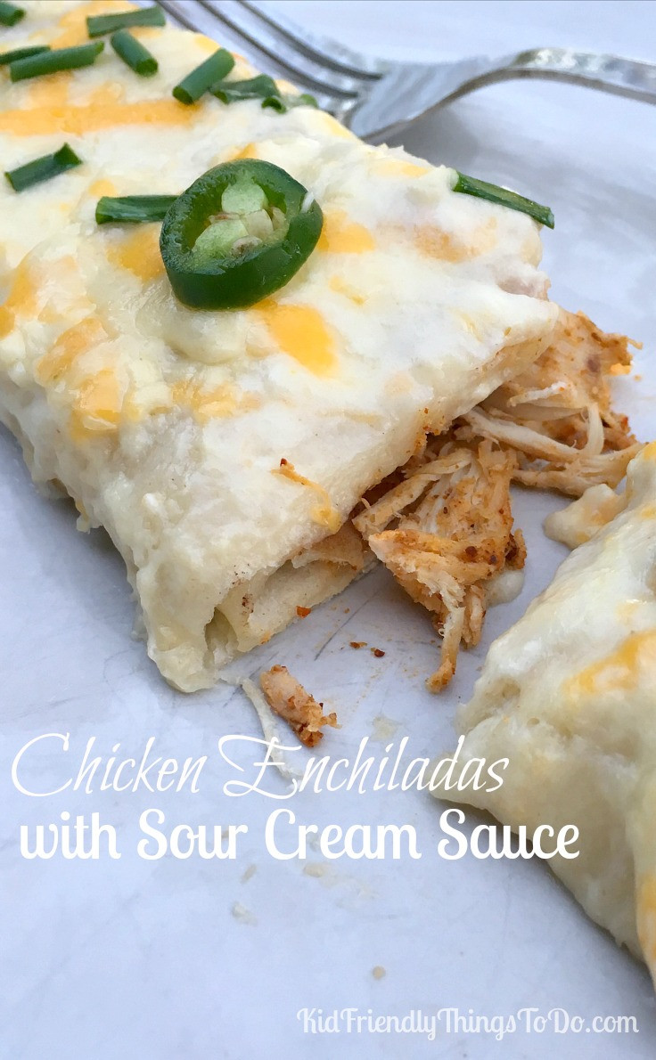 Mexican Sour Cream Sauce Recipes
 Chicken Enchiladas With Sour Cream White Sauce Recipe