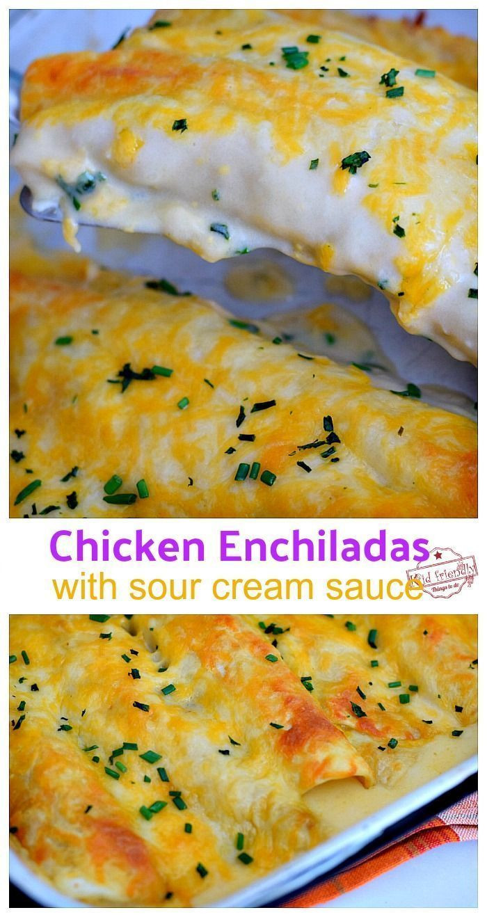 Mexican Sour Cream Sauce Recipes
 Chicken Enchiladas With Sour Cream White Sauce