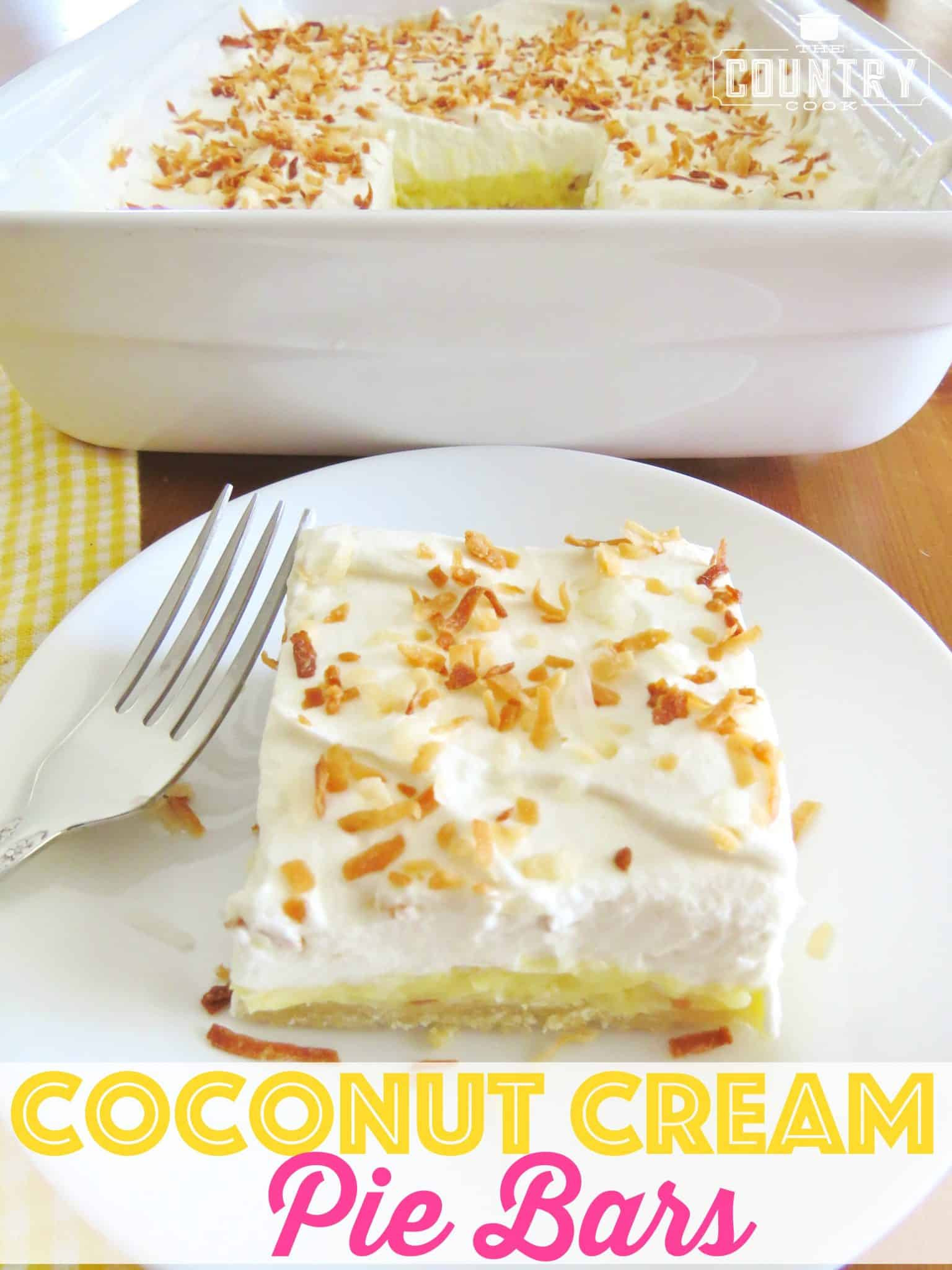 Microwave Coconut Cream Pie
 Coconut Cream Pie Bars The Country Cook