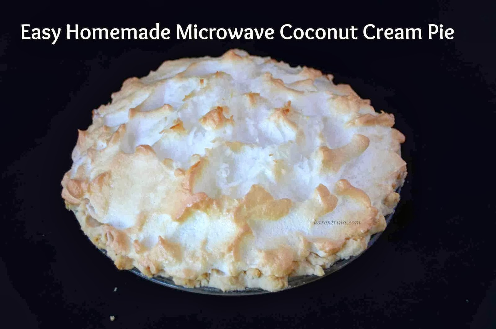 Microwave Coconut Cream Pie
 KarenTrina Childress Family Favorites Friday Perfect