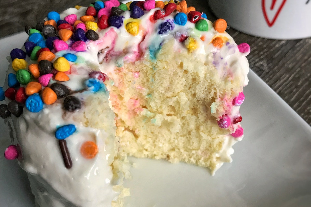 Microwave Yellow Cake
 Birthday Microwave Cake A 4 Minute High Protein Mug Cake