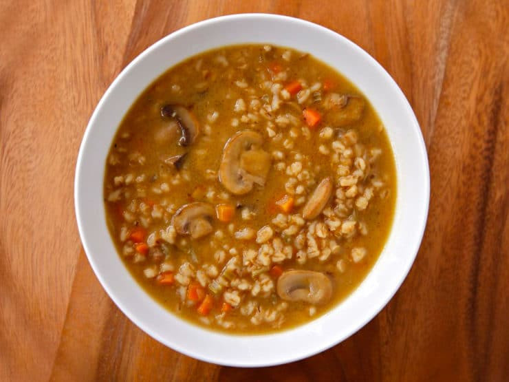Mushroom Barley Soup Calories
 Mushroom Barley Soup forting Deli Style Soup Recipe
