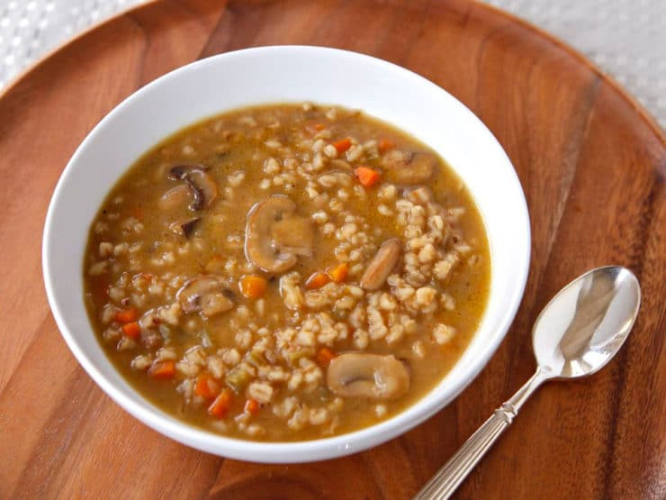 Mushroom Beef Barley Soup
 Mushroom Barley Soup forting Deli Style Soup Recipe