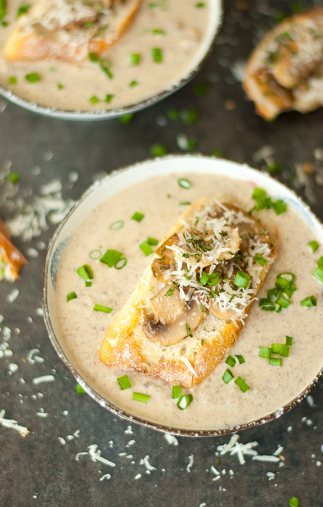Mushroom Bruschetta Recipe
 Creamy Mushroom Brie Soup with Garlicky Mushroom Bruschetta