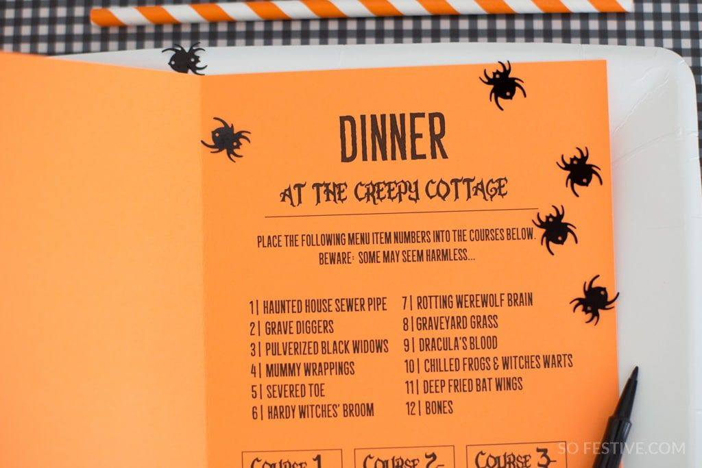 Mystery Dinners For Kids
 Kid Friendly Halloween Mystery Dinner with Printable Menus