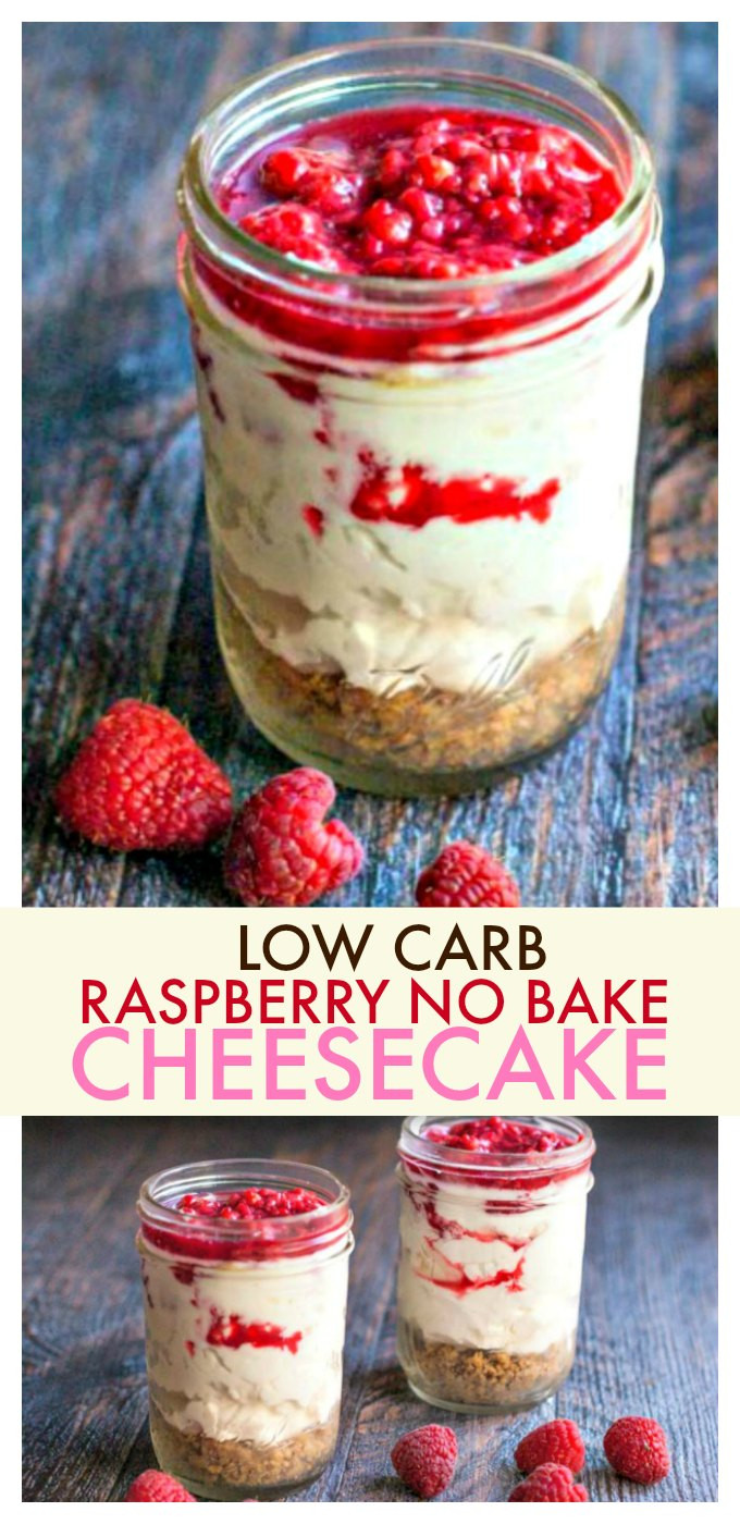 No Carb Dessert
 Raspberry Keto No Bake Cheesecake a low carb dessert