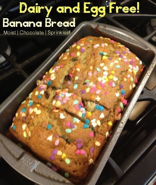 Non Dairy Banana Bread
 Moist Dairy & Egg Free Banana Bread With Chocolate And