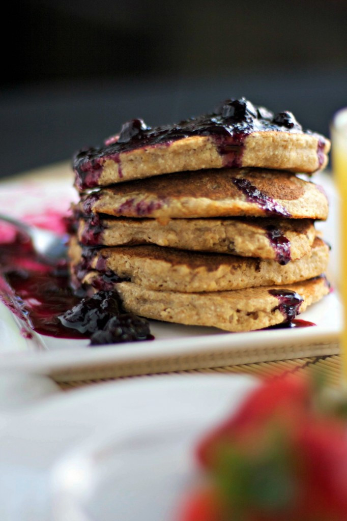 Oat Flour Pancakes Vegan
 banana oat pancakes with blueberry sauce vegan gluten