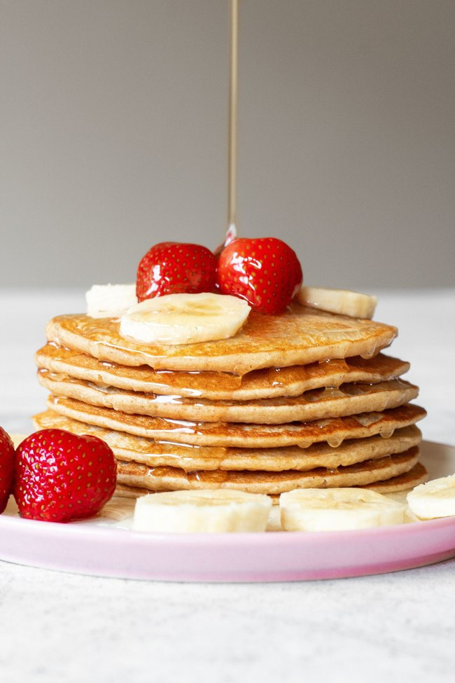 Oat Flour Pancakes Vegan
 Vegan Oat Flour Pancakes with Bananas