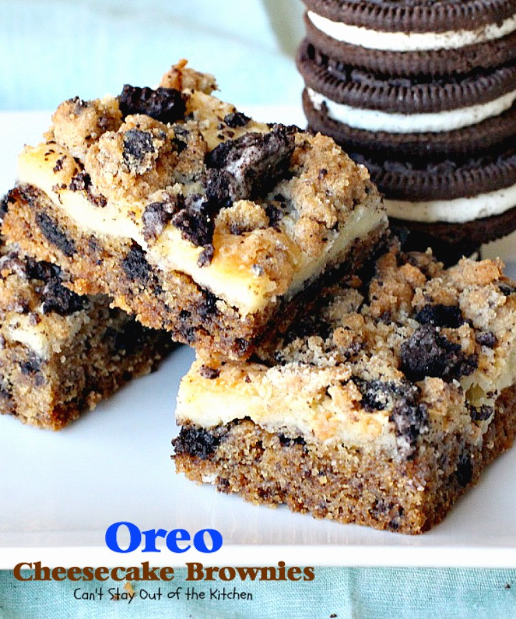 Oreo Cheesecake Brownies
 Oreo Cheesecake Brownies Can t Stay Out of the Kitchen