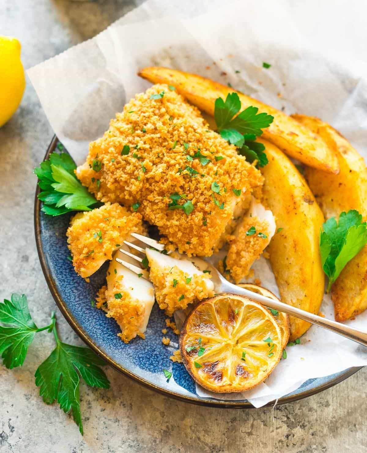 Oven Fish Recipes
 Fish and Chips Healthy Baked Recipe  – WellPlated