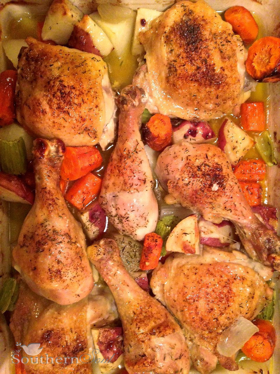 Oven Roasted Chicken And Veggies
 A Southern Soul Oven Roasted Chicken with Ve ables