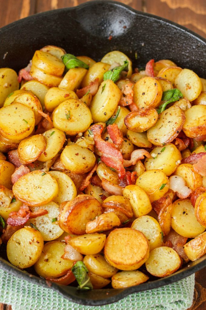 Pan Fried Breakfast Potatoes
 Pan Fried Fingerling Potatoes with Bacon Recipe