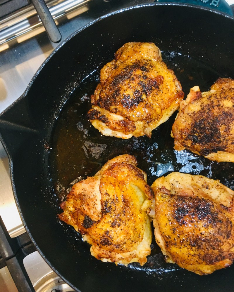 Pan Seared Chicken Thighs
 The Best Pan Seared Chicken Thighs