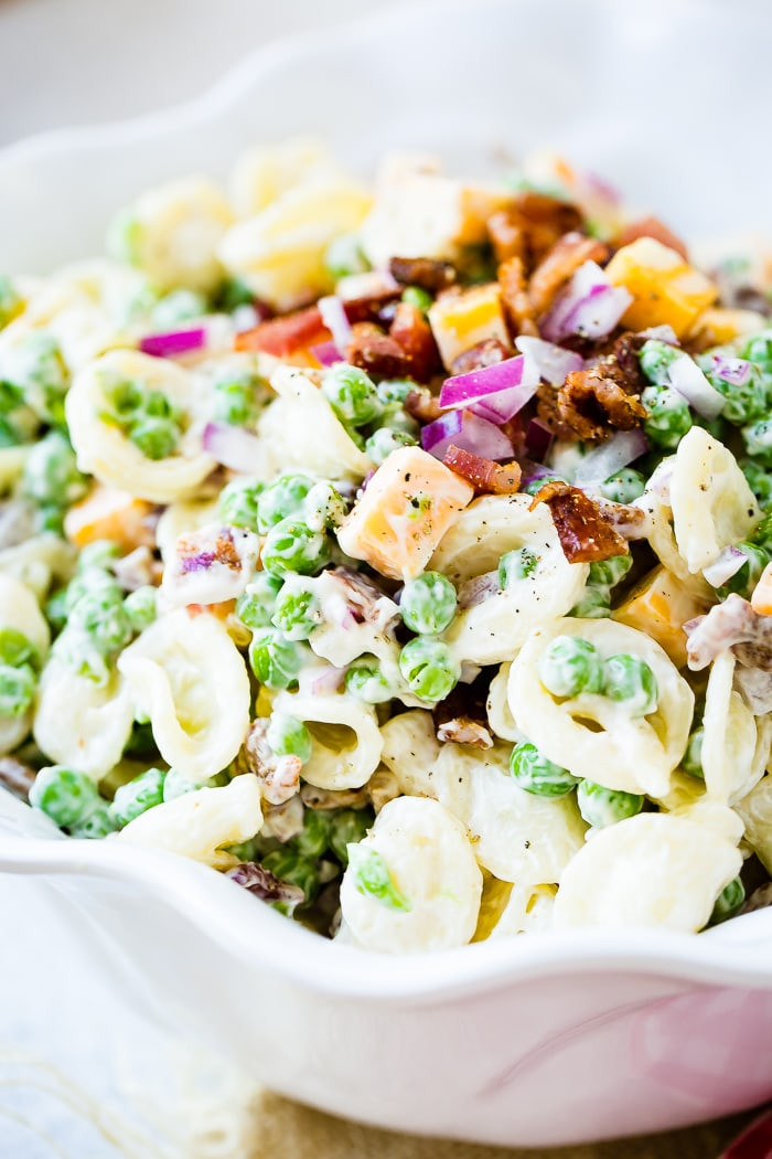 Pasta Salad With Peas
 Easy Southern English Pea Pasta Salad [ Video] Oh Sweet