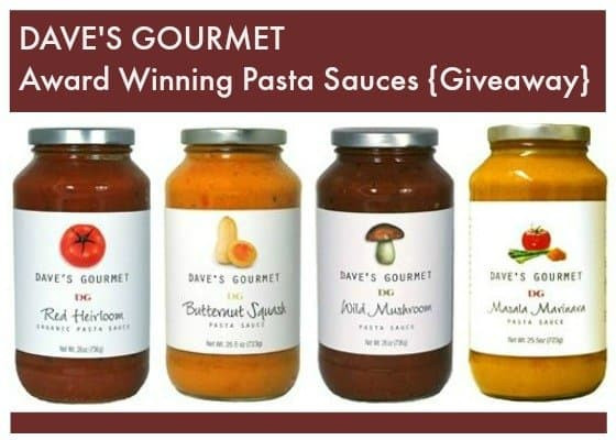 Pasta Sauces List
 Giveaway Dave s Gourmet Award Winning Gourmet Pasta