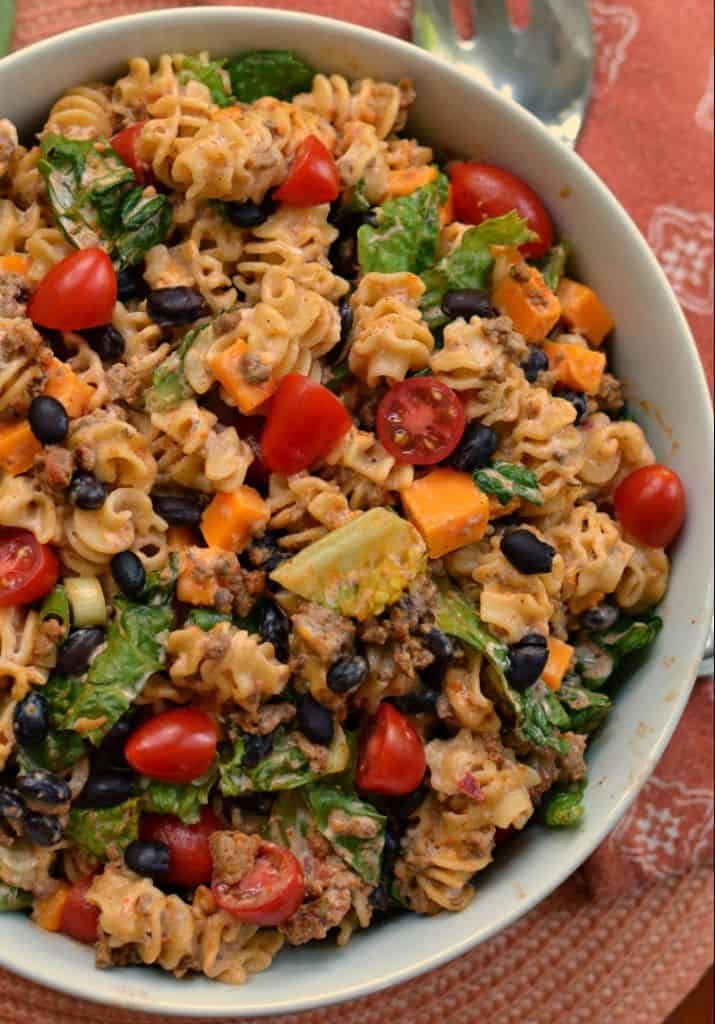Pasta Taco Salad
 Taco Pasta Salad An Easy Family Friendly Meal in Under 30