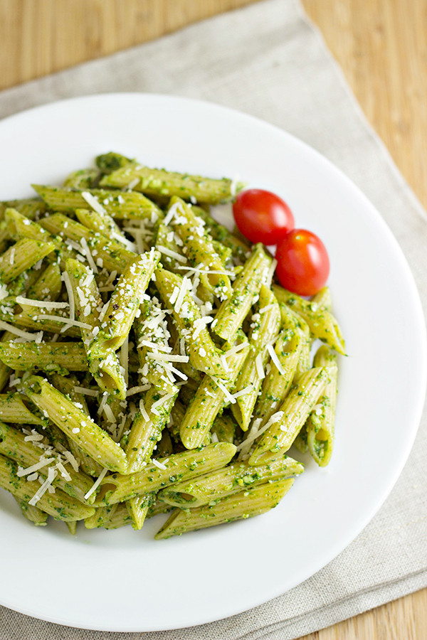 Pasta With Pesto Sauce
 Pasta with Spinach Basil Pesto Recipe Home Cooking Memories