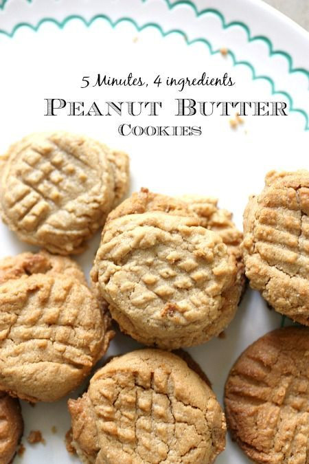 Peanut Butter Cookies No Baking Soda
 Easy Peanut Butter Cookie Recipe without flour ly 4