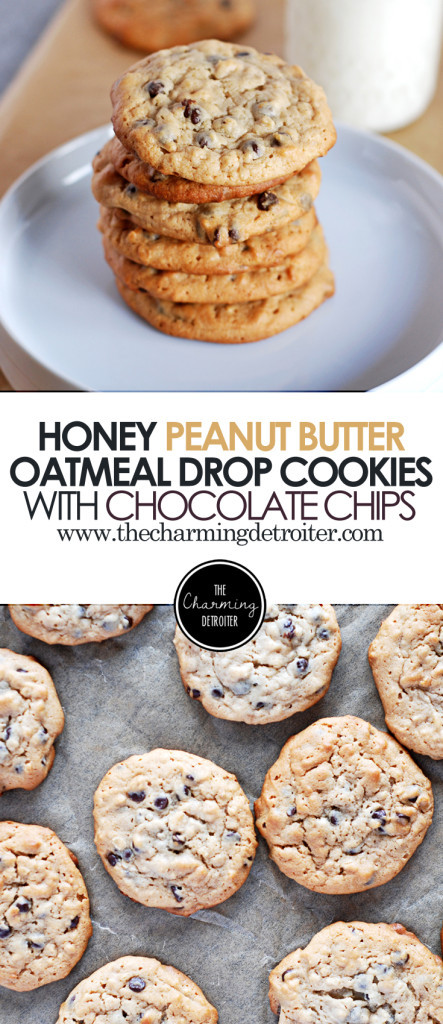 Peanutbutter Drop Cookies
 Honey Peanut Butter Oatmeal Drop Cookies with Chocolate